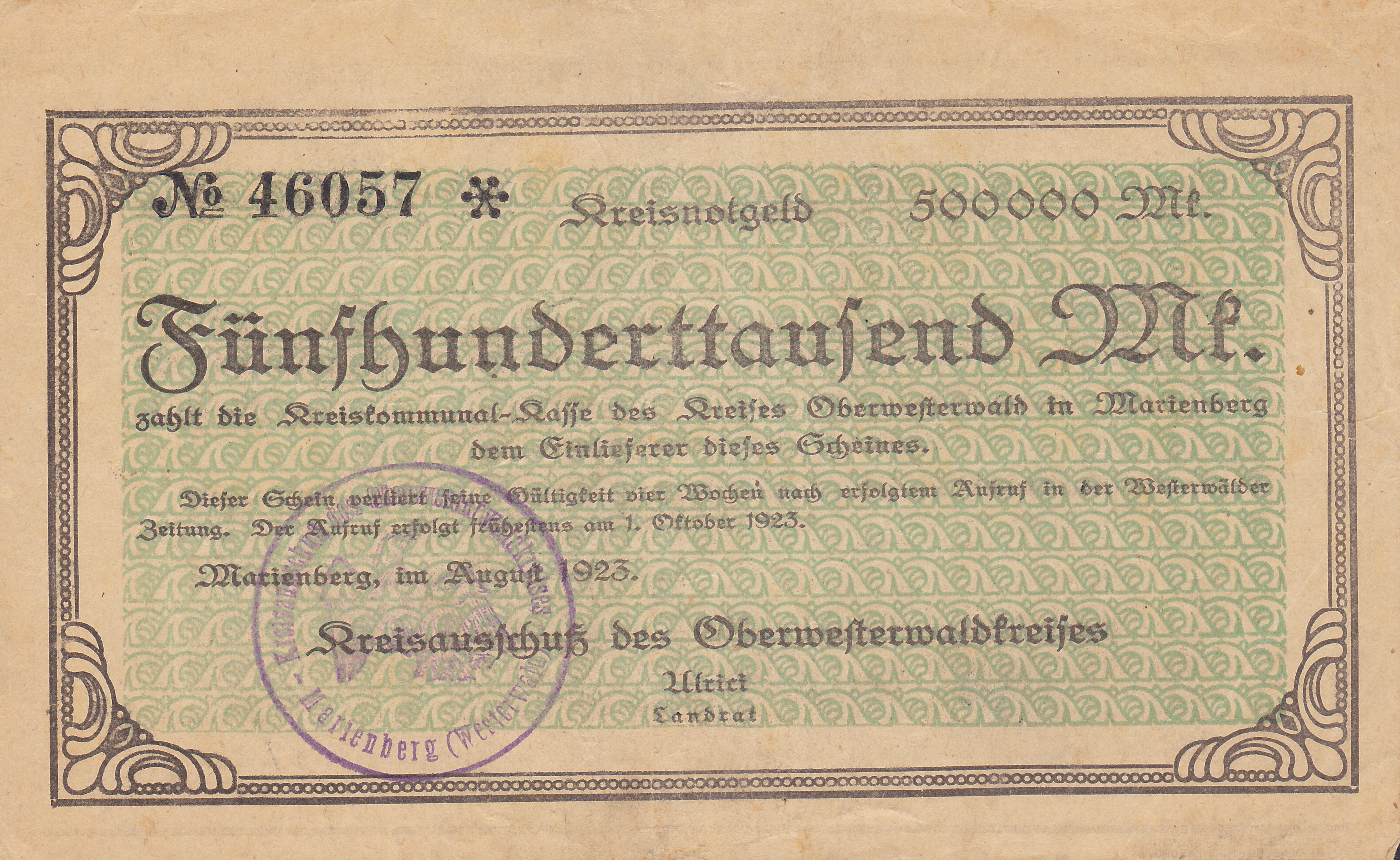 Leider kein Bild von 50 Pfennig vom Mai 1917